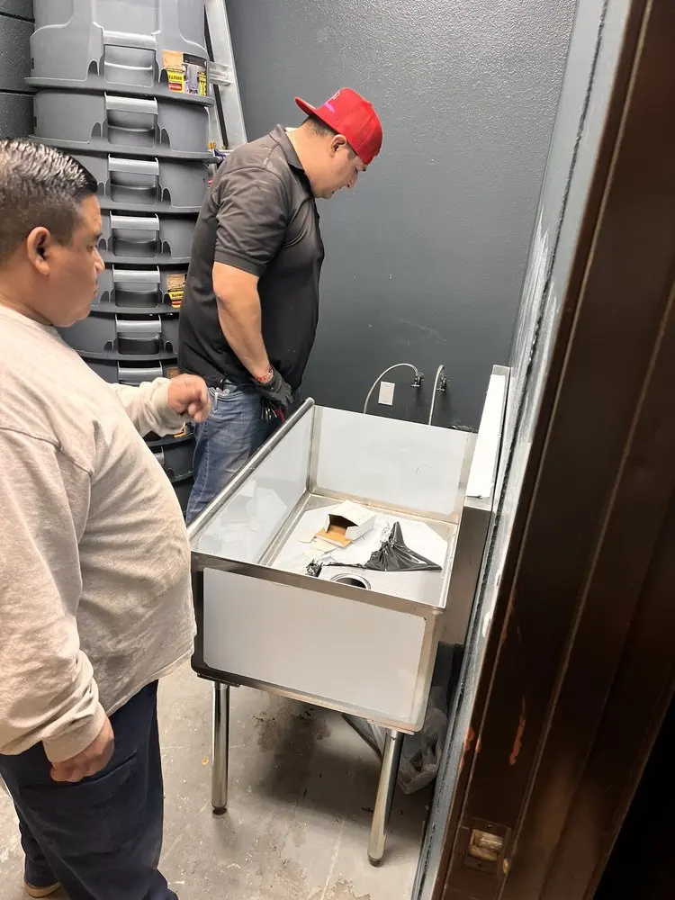 Commercial plumbing and sink installation in Aurora